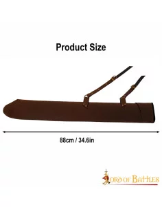 Fodero in cuoio per spade LARP, marrone (87 cm.) 2