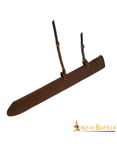 Fodero in cuoio per spade LARP, marrone (72 cm.)