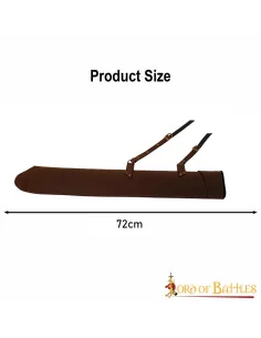 Fodero in cuoio per spade LARP, marrone (72 cm.) 2