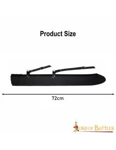 Fodero in cuoio per spade LARP, nero (72 cm.) 2