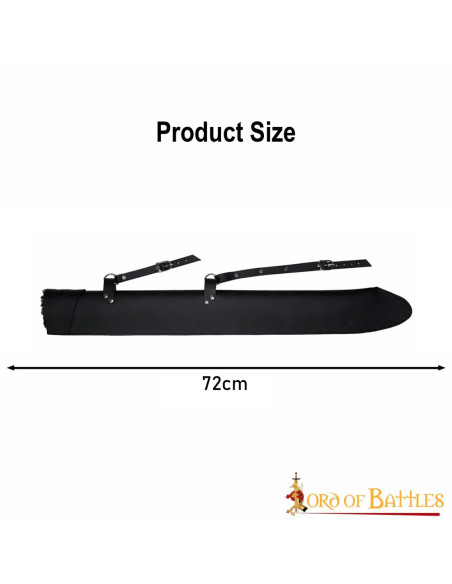 Fodero in cuoio per spade LARP, nero...