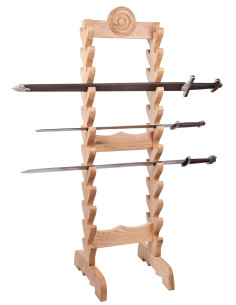 Supporto in legno per 24 spade o pugnali 2