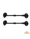 Confezione da 2 chiusure per porte medievali in ferro battuto (19 cm.)