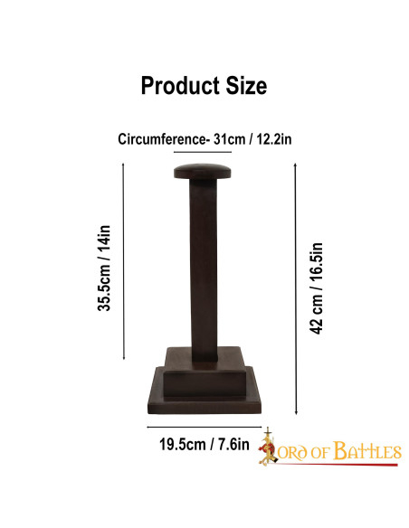 Portacasco in legno fatto a mano (42...