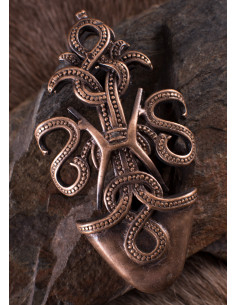 Decorazione punta fodero spada vichinga serpenti nordici 2