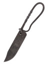 Coltello medievale forgiato con fodero in cuoio (23 cm.)