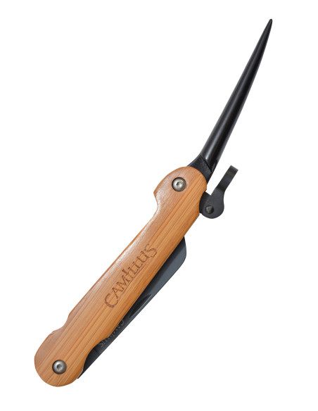Coltello pieghevole in bambù con... Coltello pieghevole in bambù con...