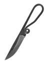 Coltello medievale forgiato con fodero in cuoio (19 cm.)