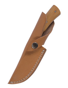 Coltello da caccia in acciaio con fodero in cuoio (20 cm.) 2