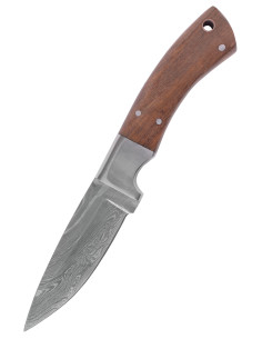 Coltello da esterno lama damasco con fodero (19,5 cm)