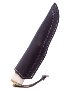 Coltello medievale in acciaio con manico in osso con... 2