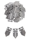 Confezione da 25 pezzi in acciaio per armature lamellari (13 x 22 mm.)