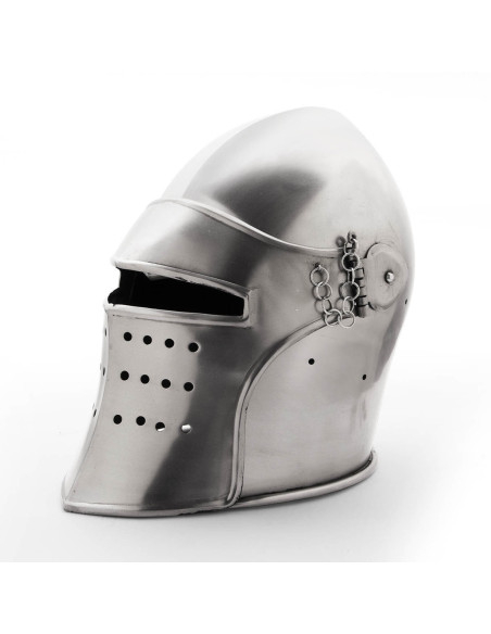 Bacinella medievale con visiera...