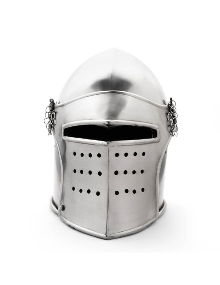 Bacinella medievale con visiera...