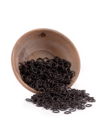 Anelli di maglia in acciaio annerito...