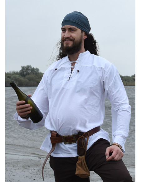 Camicia pirata bianca modello Ludwig