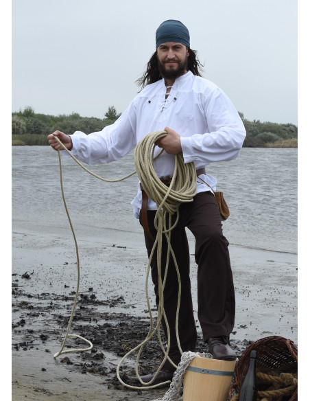 Camicia pirata bianca modello Ludwig