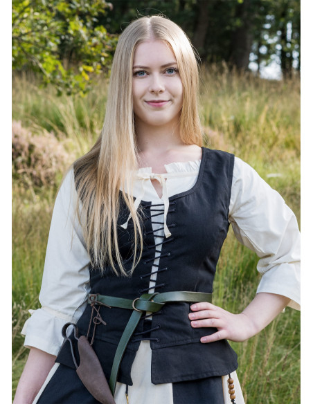 Corpetto medievale modello Tilda in nero