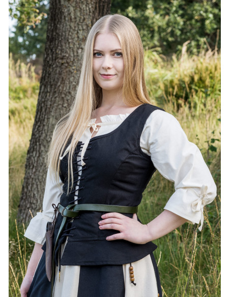 Corpetto medievale modello Tilda in nero