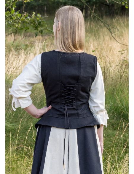 Corpetto medievale modello Tilda in nero