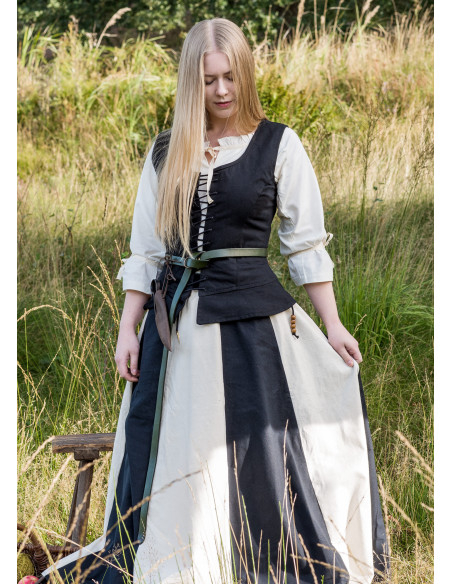 Corpetto medievale modello Tilda in nero