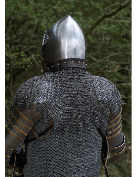 Anelli zincati Alpartaz e bordo in cuoio