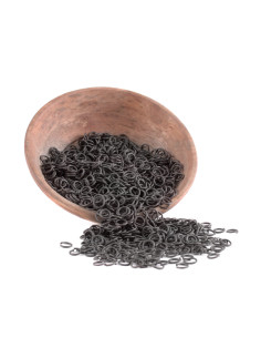 Confezione da 1 Kg. di anelli di cotta di maglia anneriti 2