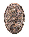 Spilla vichinga di forma ovale fantasia fatta a mano
