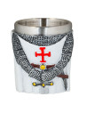 Bicchiere da liquore cavaliere templare con spada (6,5 cm.)