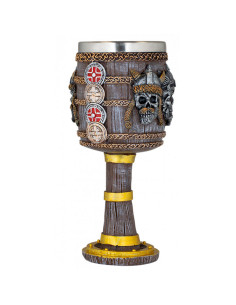 Coppa teste vichinghe con scudi (18,5 cm.)