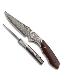 Coltello da campo marca Albainox lama fantasia Damasco...