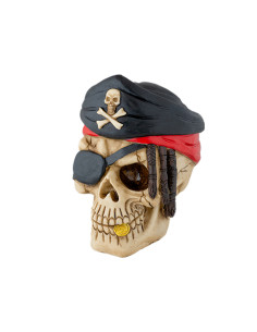 Figura in resina Teschio Pirata (16,5 cm.)