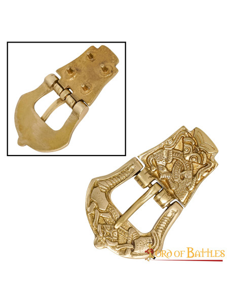 Fibbia per cintura vichinga in ottone...