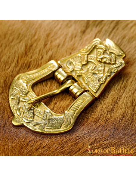 Fibbia per cintura vichinga in ottone...