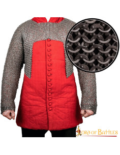 Mezza catena di maglia Haubergeon con anelli piatti