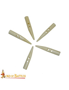 Set di 5 bottoni in osso intagliato per camicie vichinghe 2