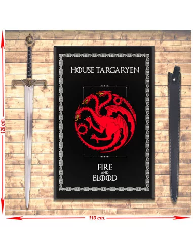 Pacchetto stendardo + Spada di Viserys Targaryen, Il Trono di Spade