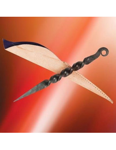 Pugnale medievale a spirale con fodero (16 cm.)