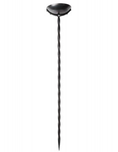 Lampada ad olio Osbert in ferro battuto filettato (95 cm.)