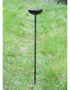 Lampada ad olio Osbert in ferro battuto filettato (95 cm.) 2