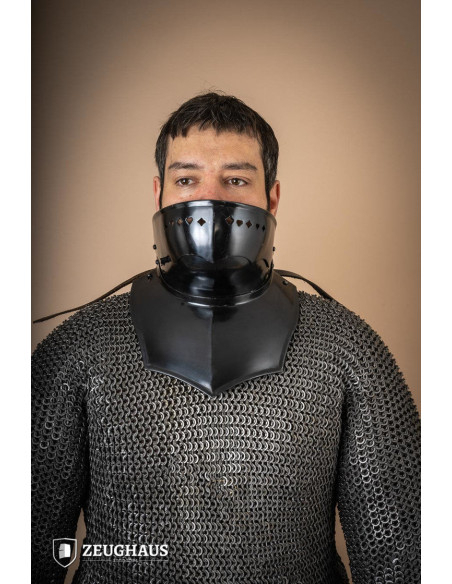 Gorgiera con Bevor in acciaio dolce...