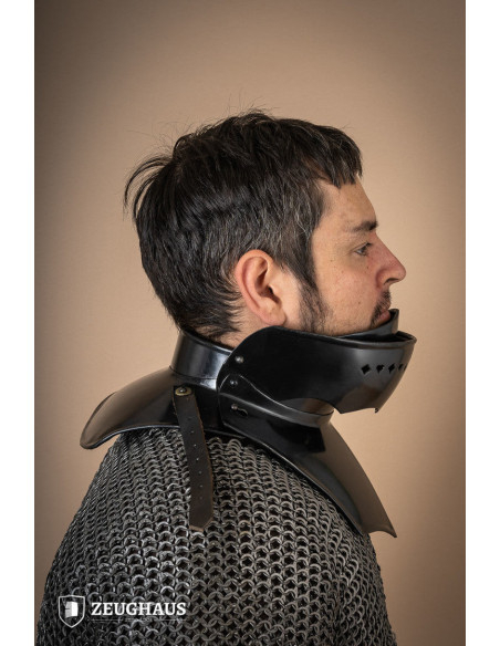 Gorgiera con Bevor in acciaio dolce...