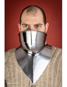 Gorgiera medievale articolata in acciaio dolce (1450-1550)