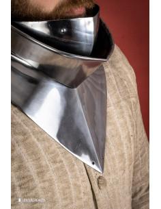 Gorgiera medievale articolata in acciaio dolce (1450-1550) 2