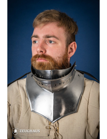 Gorgiera con Bevor in acciaio dolce...