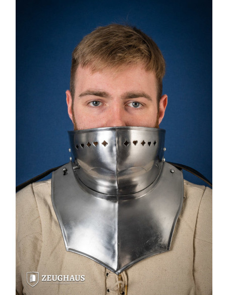 Gorgiera con Bevor in acciaio dolce...