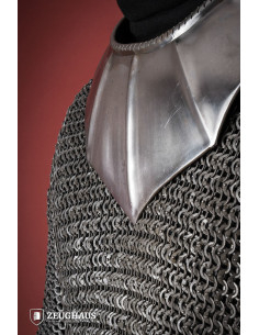 Gorgiera medievale a scaglie in acciaio lucido 2