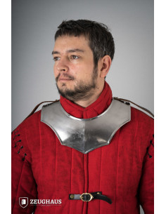 Gorgiera medievale Avenger in acciaio lucido