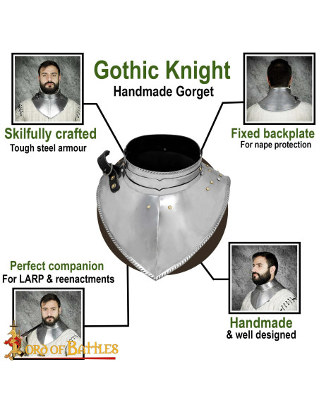 Gorgiera medievale Tarda Età, acciaio...