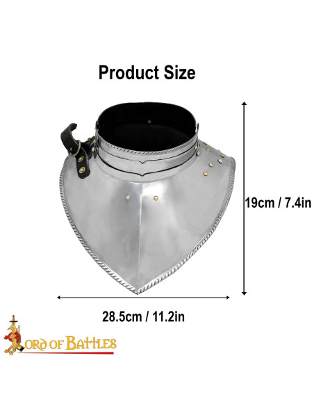 Gorgiera medievale Tarda Età, acciaio...